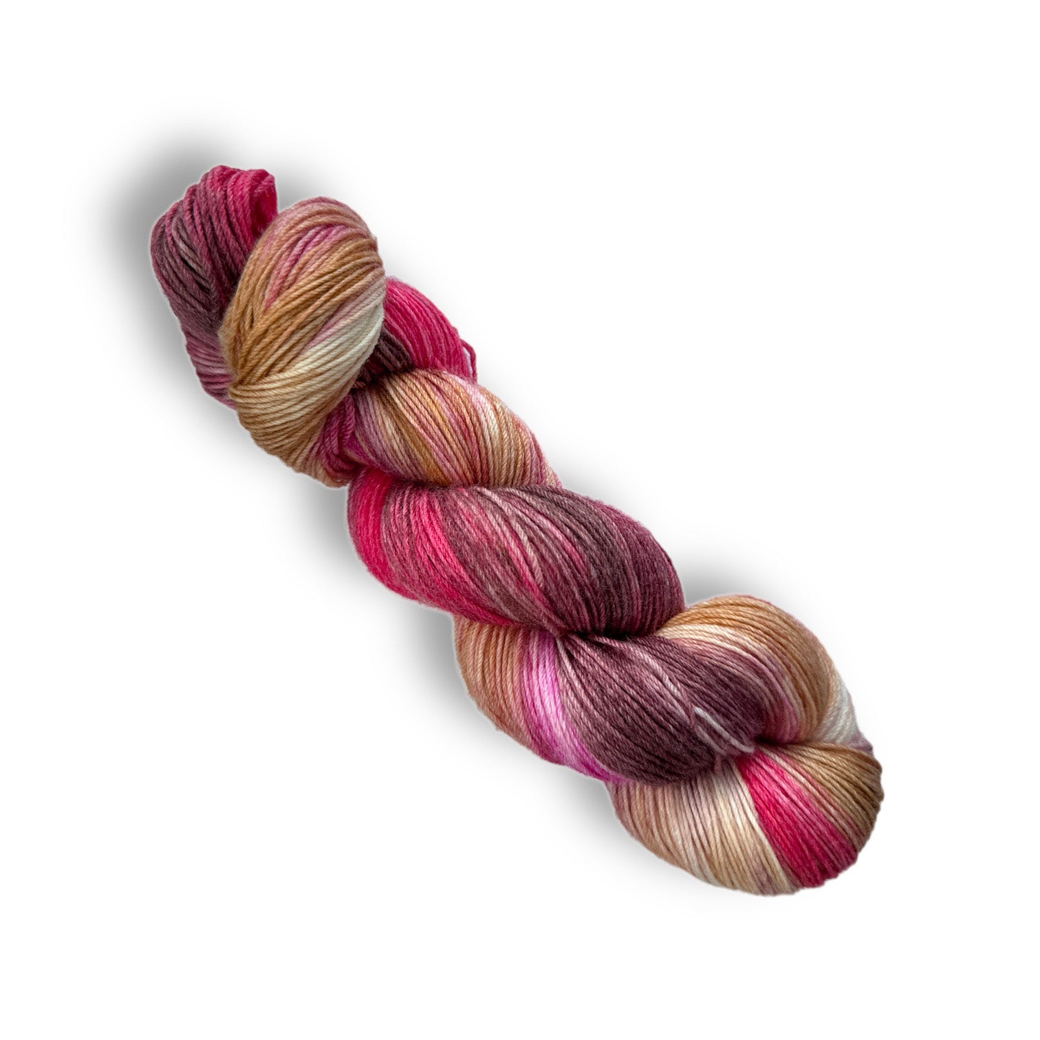 4-fach Bamboo Nr. 24-11 präsentiert ein handgefärbtes Modal Farbverlaufsgarn mit warmen Rosa-, Braun- und Beigetönen, natürliche Fasern, weich und vielseitig, Modal Farbverlaufsgarn zum Verlieben.
