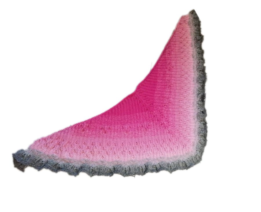Farbvariante ASCHENMADL mit lebendigem Verlauf von intensivem Pink über zartes Altrosa bis zu kühlem Graugrün, handgefärbe Farbverlaufswolle Modal aus natürlichen Fasern – Modal Farbverlaufsgarn zum Verlieben.