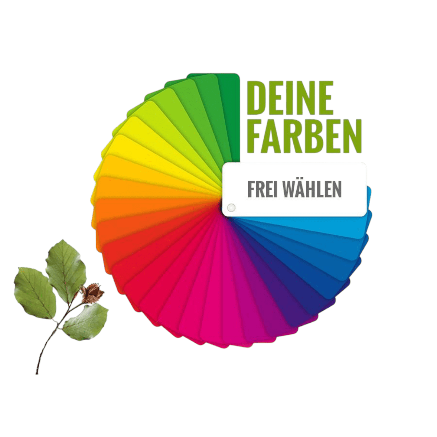 Farbkreis mit lebendigen, handgefärbten Modal Farbverlaufsgarnen in verschiedenen Farbtönen, dargestellt als Auswahl für SMOBBEL (ÄRMEL/ SOCKEN), Modal Farbverlaufsgarn zum Verlieben.