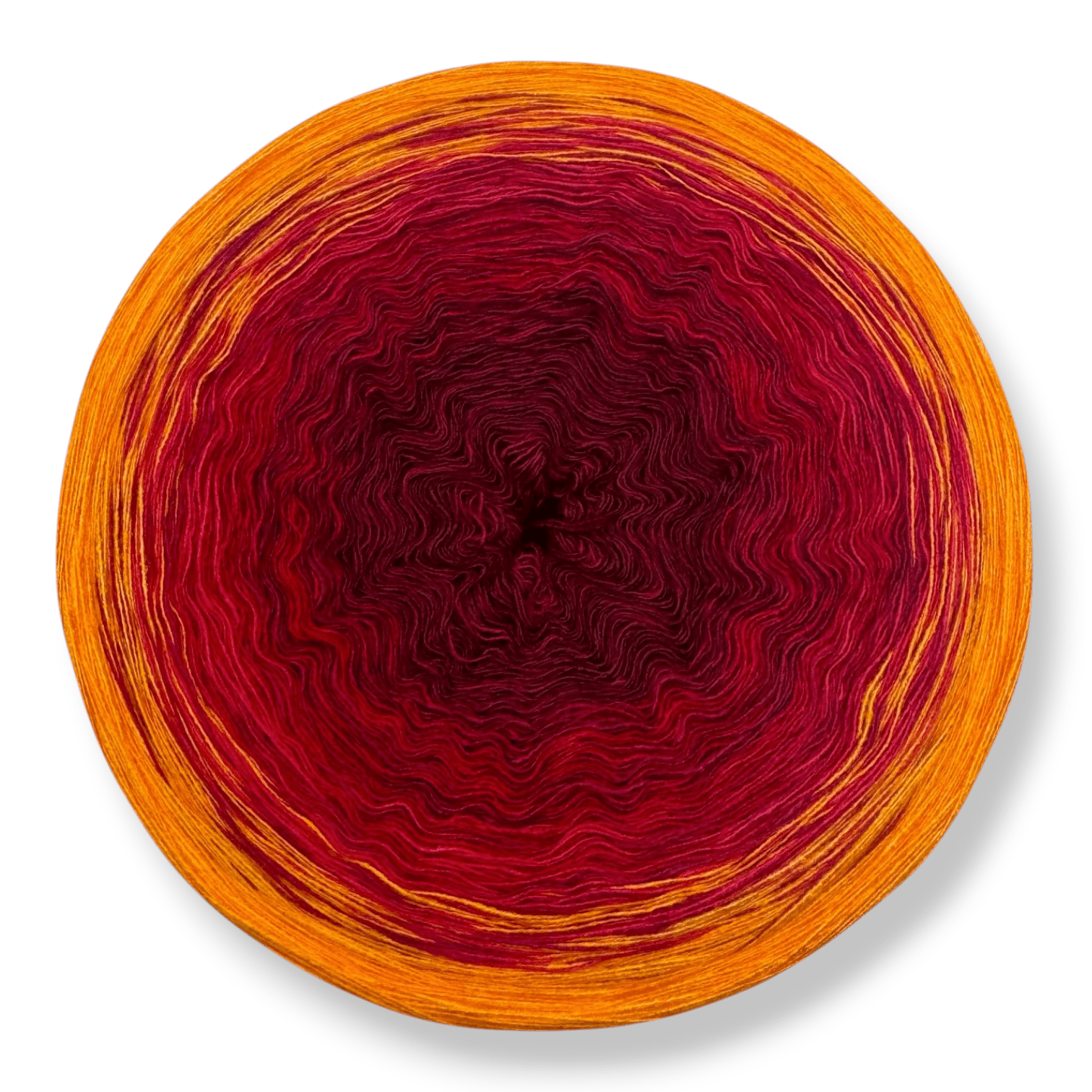 Farbvariante SANGRIA präsentiert ein handgefärbtes Modal Farbverlaufsgarn mit natürlichen Fasern in lebendigen Rot- und Orangetönen, weiche Farbverlaufswolle Modal, Modal Farbverlaufsgarn zum Verlieben.