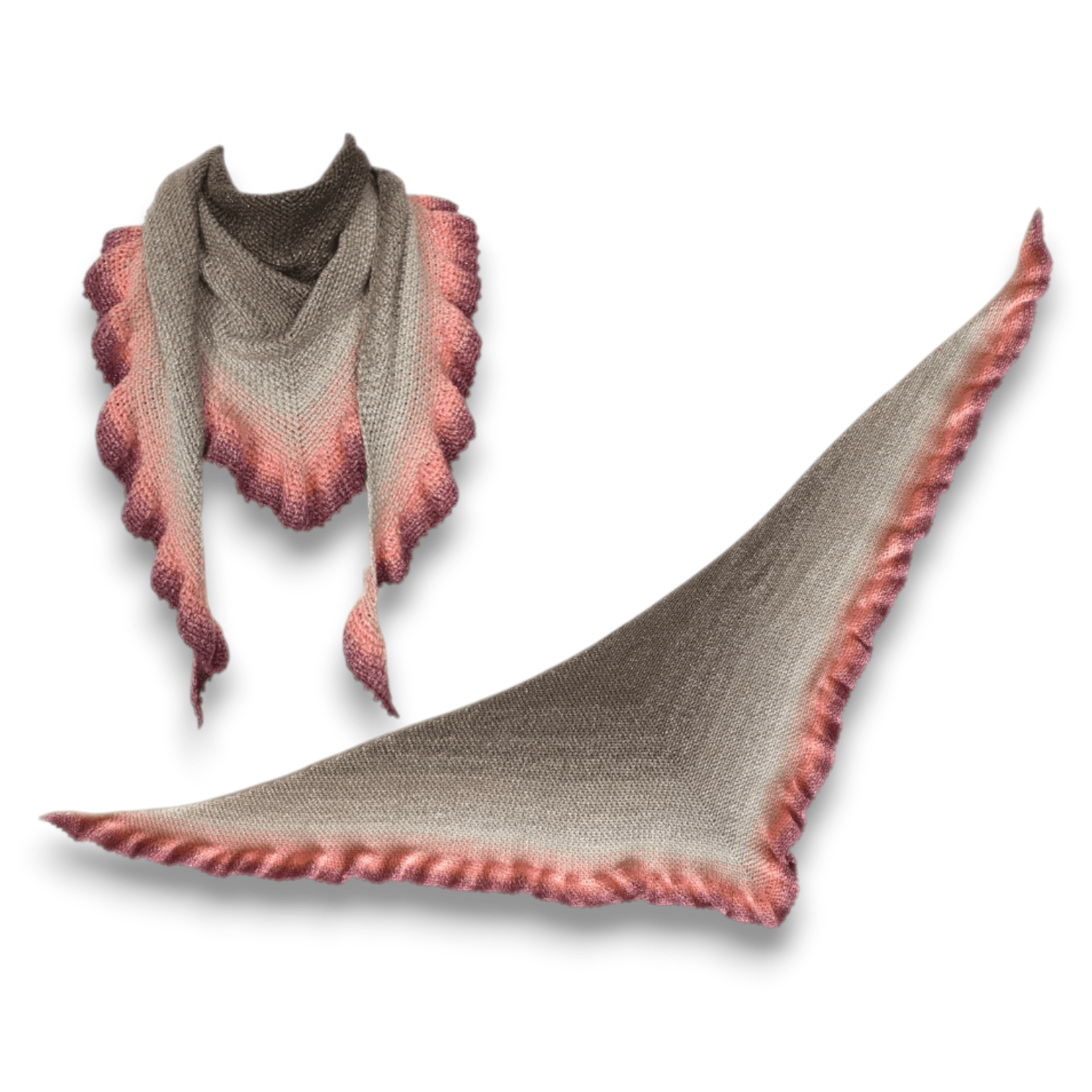 Farbvariante VINTAGE mit elegantem Farbspiel von dezentem Grau über sanftes Rosa bis zu warmem Altrosa, handgefärbte Farbverlaufswolle Modal aus natürlichen Fasern – Modal Farbverlaufsgarn zum Verlieben.